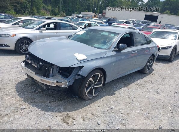 1HGCV1F36NA075293 2022 HONDA ACCORD Light Blue Передня ліва чверть