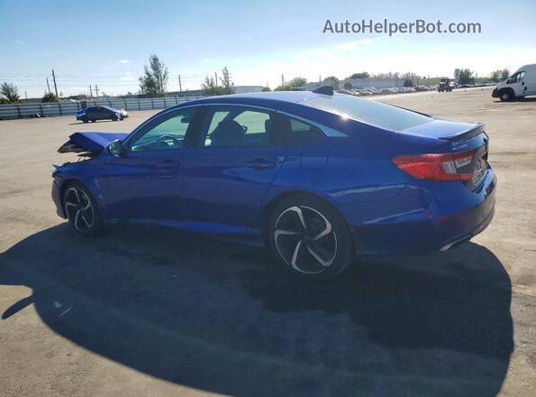 1HGCV1F36NA121835 2022 HONDA ACCORD Blue Trasero izquierdo