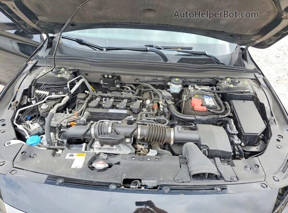 1HGCV1F37JA103340 2018 HONDA ACCORD Black Вид задньої частини салону