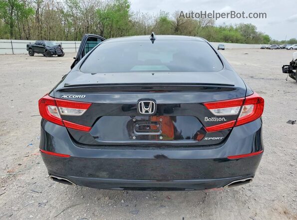 1HGCV1F37JA103340 2018 HONDA ACCORD Black Вид ззаду