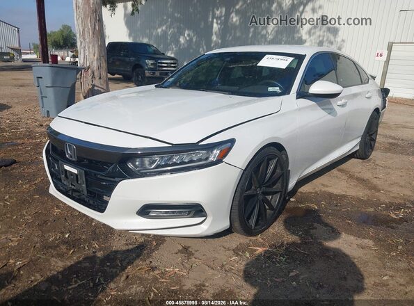 1HGCV1F37JA170570 2018 HONDA ACCORD White წინა მარცხენა ხედი სამი მეოთხედიდან