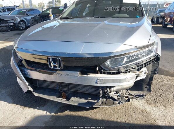 1HGCV1F37JA239919 2018 HONDA ACCORD Silver წინა ხედი