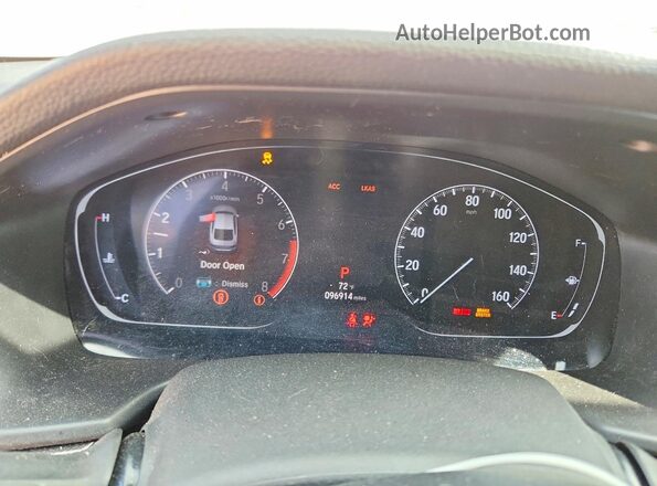 1HGCV1F37JA248569 2018 HONDA ACCORD White ხელსაწყოთა პანელის ხედი