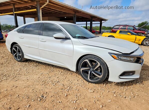 1HGCV1F37JA248569 2018 HONDA ACCORD White წინა მარჯვენა