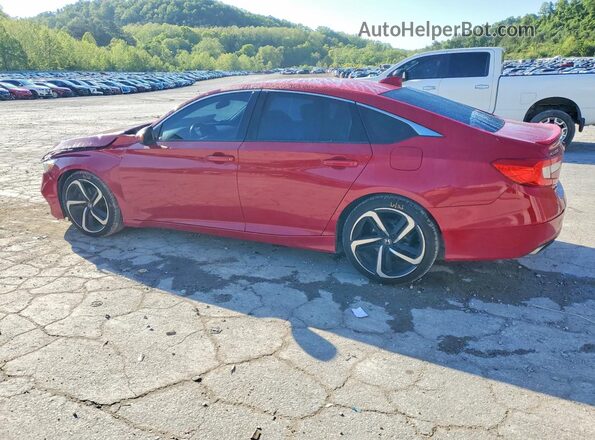 1HGCV1F37KA051094 2019 HONDA ACCORD Red უკანა მარცხენა
