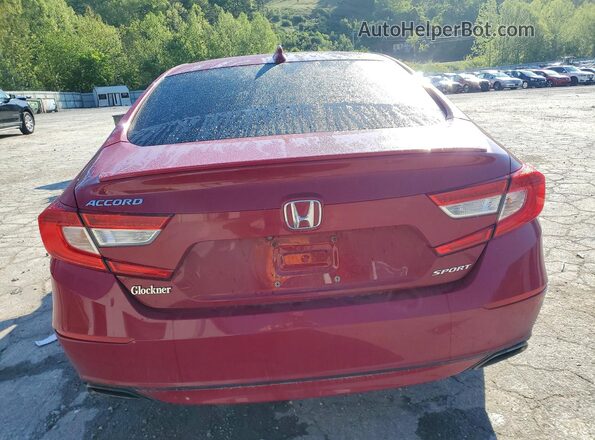 1HGCV1F37KA051094 2019 HONDA ACCORD Red უკანა ხედი