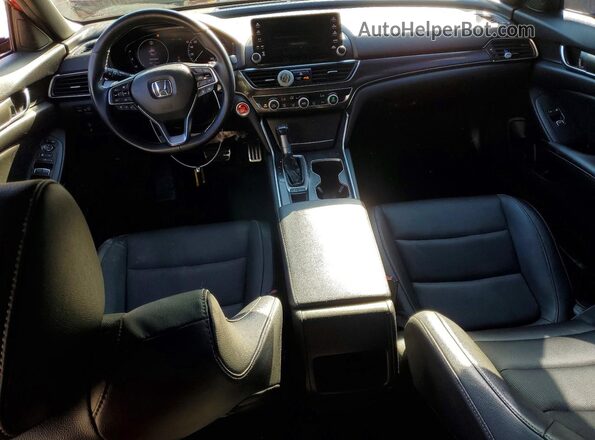 1HGCV1F37KA051094 2019 HONDA ACCORD Red წინა პანელის ხედი