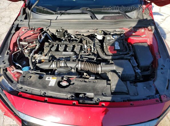 1HGCV1F37KA051094 2019 HONDA ACCORD Red უკანა სალონის ხედი