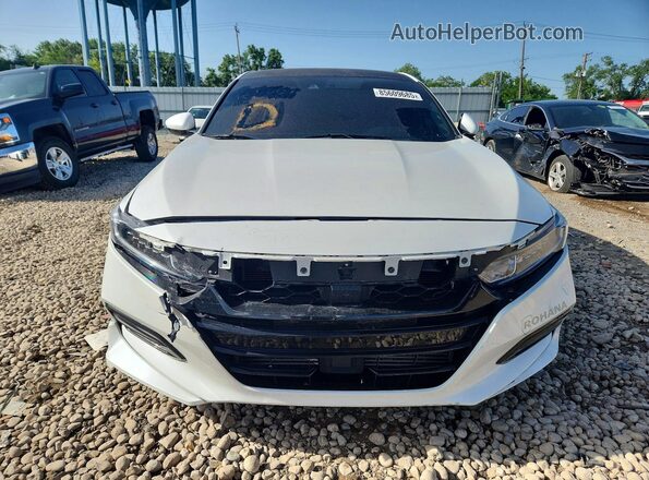1HGCV1F37KA082202 2019 HONDA ACCORD White Widok z przodu