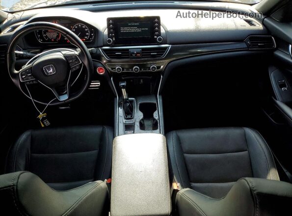 1HGCV1F37KA082202 2019 HONDA ACCORD White Widok deski rozdzielczej