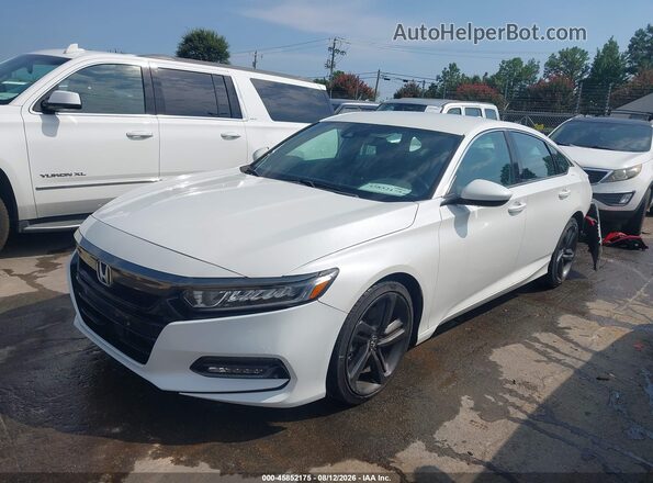 1HGCV1F37KA086525 2019 HONDA ACCORD White Front left