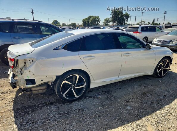 1HGCV1F37KA133519 2019 HONDA ACCORD Белый Задняя правая четверть