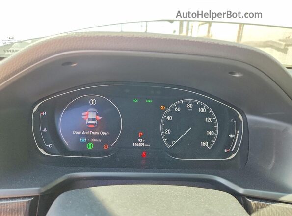 1HGCV1F37KA133519 2019 HONDA ACCORD Белый Вид щитка приборов