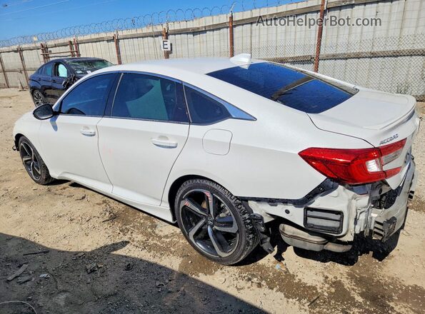1HGCV1F37KA133519 2019 HONDA ACCORD Белый Задняя левая четверть