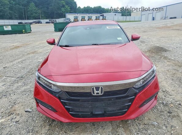1HGCV1F37KA144004 2019 HONDA ACCORD Red Front view