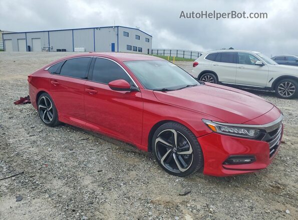 1HGCV1F37KA144004 2019 HONDA ACCORD Red Front right