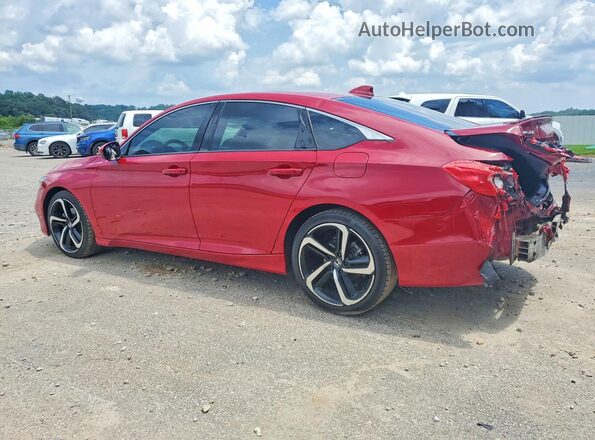 1HGCV1F37KA144004 2019 HONDA ACCORD Red Rear left