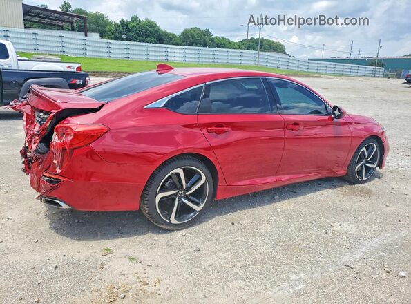 1HGCV1F37KA144004 2019 HONDA ACCORD Red Rear right