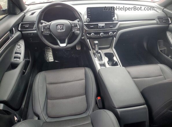 1HGCV1F37KA144004 2019 HONDA ACCORD Red Dashboard view