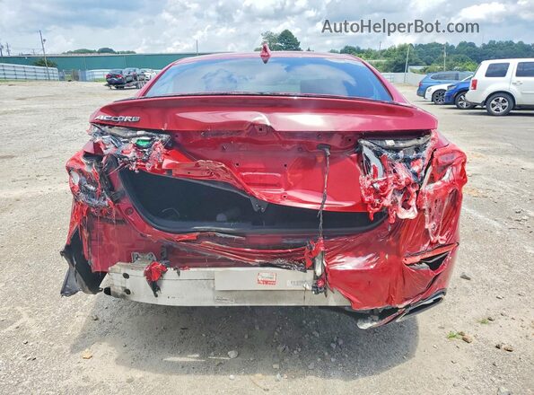 1HGCV1F37KA144004 2019 HONDA ACCORD Red Rear view