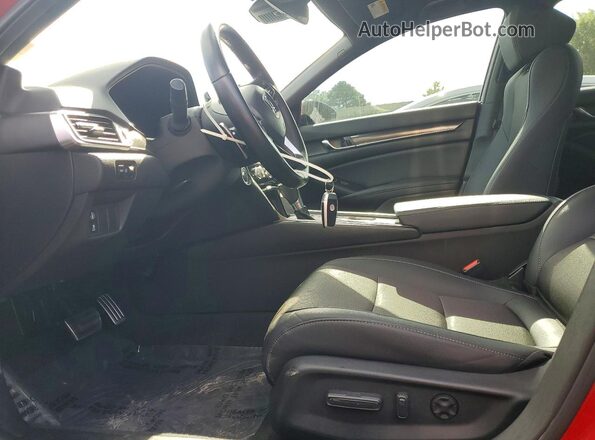 1HGCV1F37KA144004 2019 HONDA ACCORD Red Front interior view