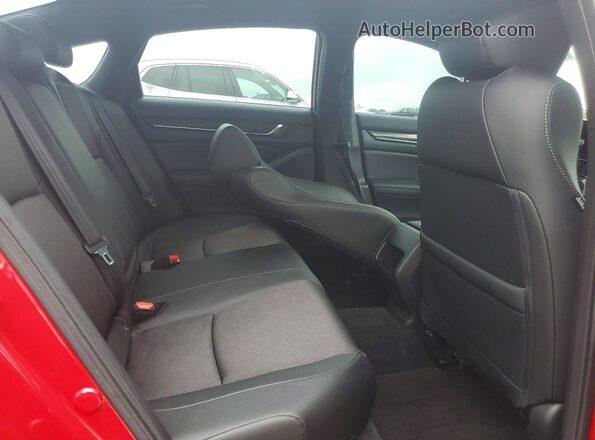 1HGCV1F37KA144004 2019 HONDA ACCORD Red Rear seats view