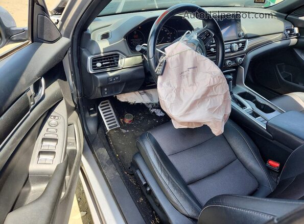 1HGCV1F37KA145489 2019 HONDA ACCORD Silver Widok deski rozdzielczej
