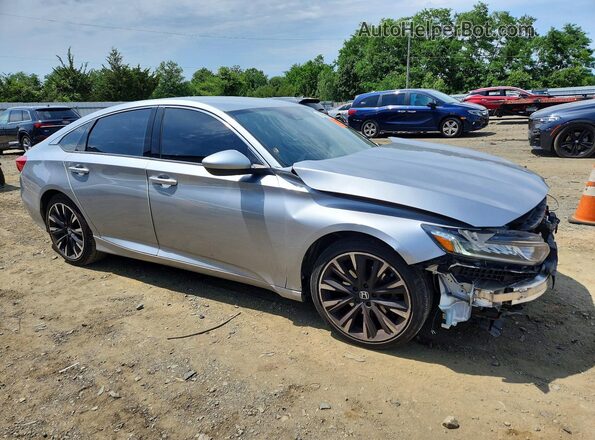 1HGCV1F37KA145489 2019 HONDA ACCORD Silver Przód prawy