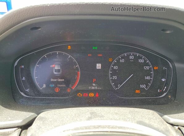 1HGCV1F37KA153284 2019 HONDA ACCORD Silver Instrument cluster view