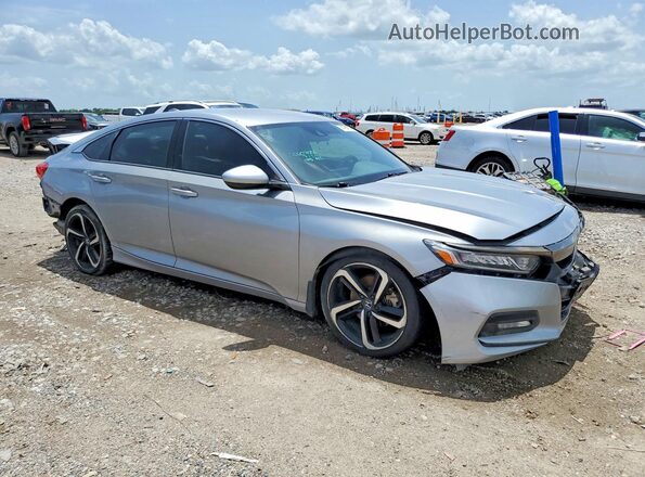 1HGCV1F37KA153284 2019 HONDA ACCORD Silver Front right