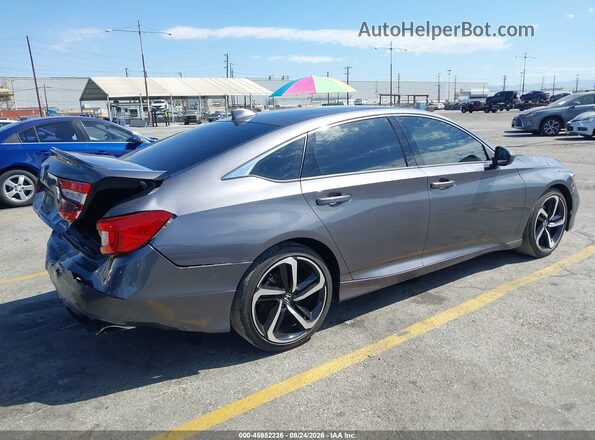 1HGCV1F37LA062999 2020 HONDA ACCORD Gray Trasero derecho