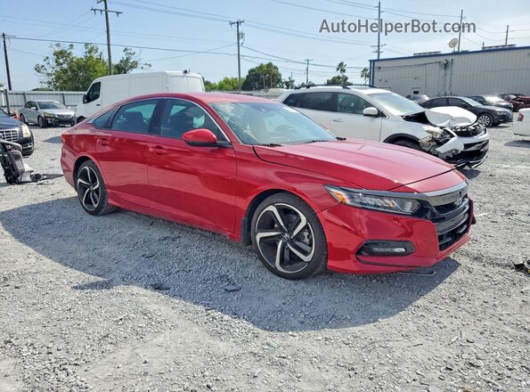 1HGCV1F37LA089006 2020 HONDA ACCORD Красный Передняя правая четверть