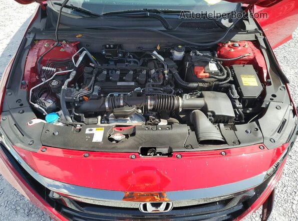 1HGCV1F37LA089006 2020 HONDA ACCORD Красный Вид задней части салона