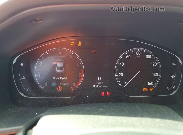 1HGCV1F37LA089006 2020 HONDA ACCORD Красный Вид щитка приборов