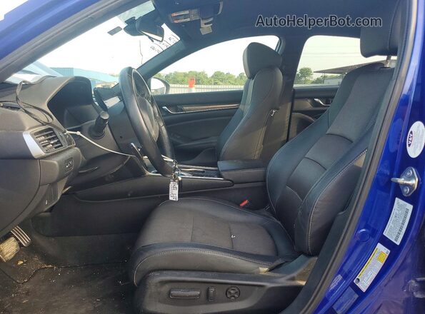 1HGCV1F37LA148278 2020 HONDA ACCORD Синий Вид салона спереди