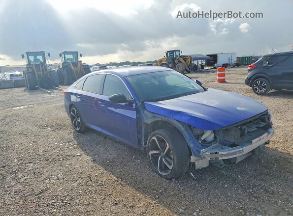 1HGCV1F37LA148278 2020 HONDA ACCORD Синий Передняя правая четверть