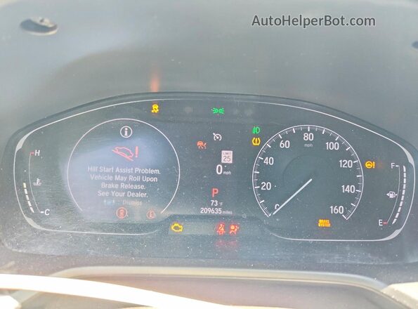 1HGCV1F37MA015120 2021 HONDA ACCORD Gray Вид щитка приладів