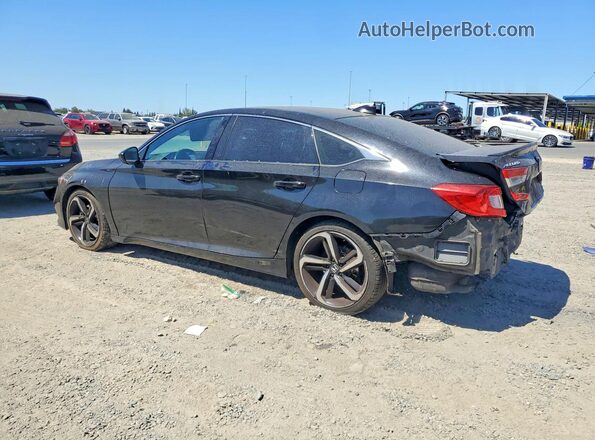 1HGCV1F37MA049493 2021 HONDA ACCORD Черный Задняя левая четверть
