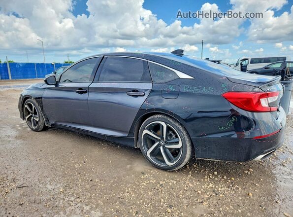1HGCV1F37MA059943 2021 HONDA ACCORD Black Հետևի ձախ