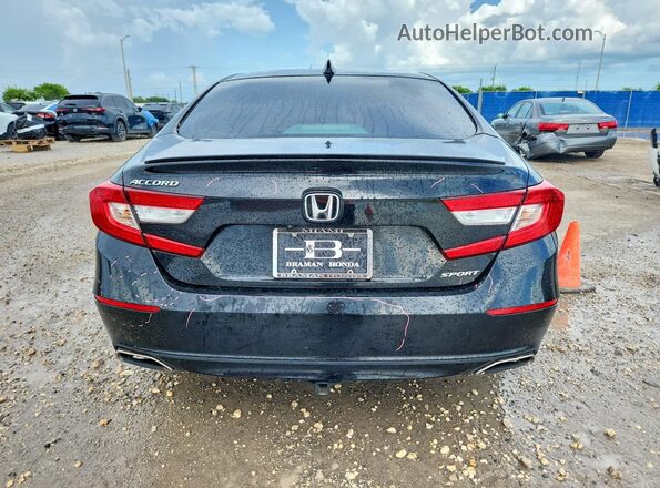 1HGCV1F37MA059943 2021 HONDA ACCORD Black Հետևի տեսք