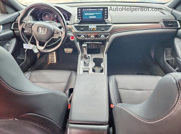 1HGCV1F37MA059943 2021 HONDA ACCORD Black Առջևի վահանակի տեսք