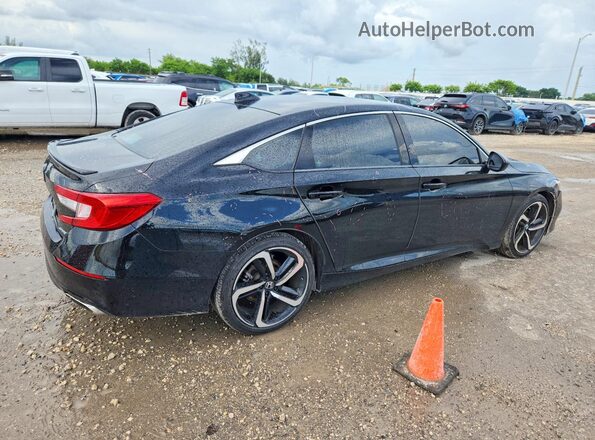 1HGCV1F37MA059943 2021 HONDA ACCORD Black Հետևի աջ