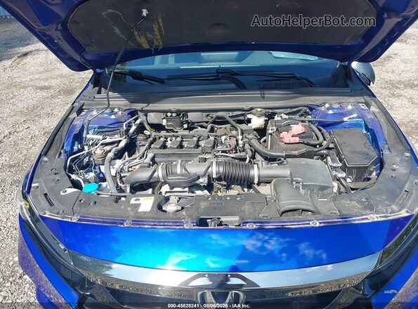 1HGCV1F37MA081067 2021 HONDA ACCORD Blue Հետևի տեսք