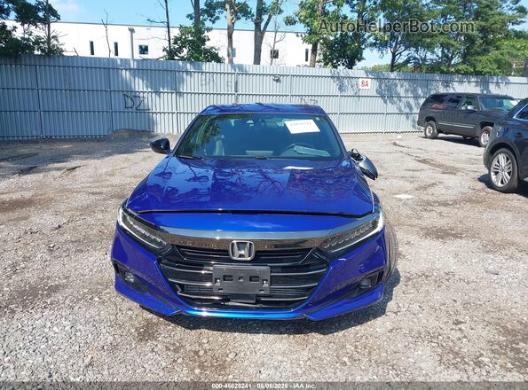 1HGCV1F37MA081067 2021 HONDA ACCORD Blue Սարքավորումների վահանակի տեսք