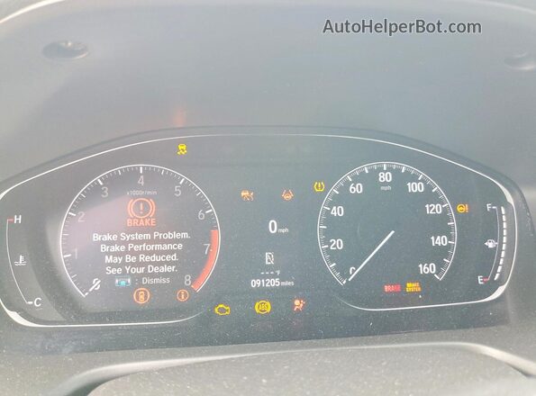 1HGCV1F37MA089007 2021 HONDA ACCORD White Instrument cluster view
