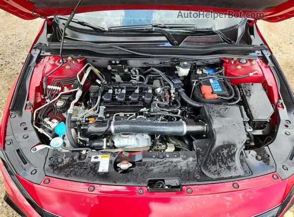 1HGCV1F37MA101446 2021 HONDA ACCORD Red Vista interior trasera