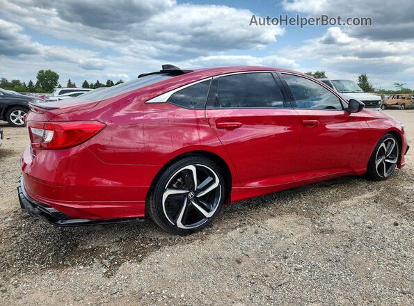 1HGCV1F37MA101446 2021 HONDA ACCORD Red Trasero derecho