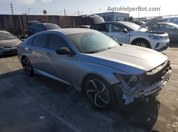 1HGCV1F37MA123284 2021 HONDA ACCORD Silver Przód prawy