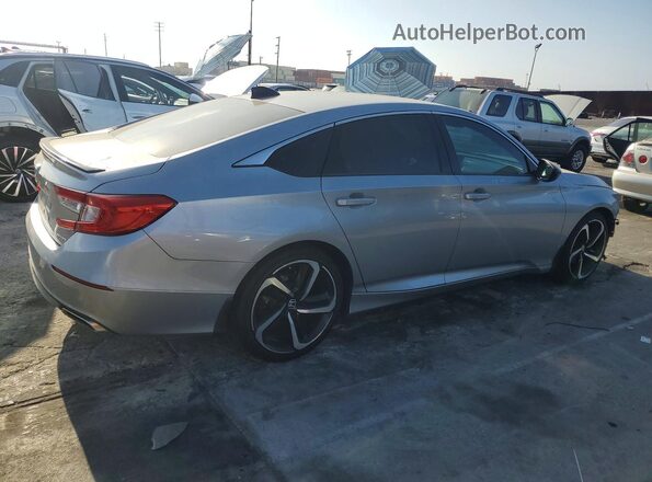 1HGCV1F37MA123284 2021 HONDA ACCORD Silver Tył prawy