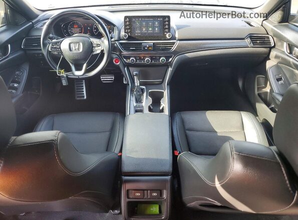 1HGCV1F37MA123284 2021 HONDA ACCORD Silver Widok deski rozdzielczej